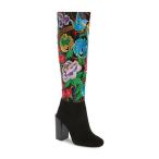 ジェフリー キャンベル ブーツ＆レインブーツ レディース Jeffrey Campbell Fiori Knee High Boot  Black Suede Multi 送料無料