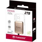 Transcend тигр nsendo Japan TS2TESD420G MagSafe соответствует портативный SSD ESD420 2TB золотистый, цвет шампанского 