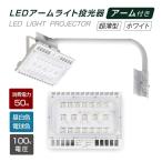 LED投光器 50W相当 60cm90cm 屋外用 昼光色 電球色 IP65 広角120度 ホワイト 看板灯 舞台照明 屋内外ポータブル投光器 stledwh50