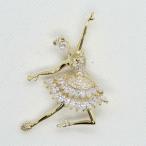Yahoo! Yahoo!ショッピング(ヤフー ショッピング)ブローチバレリーナジルコン入り金色2BH4506GP