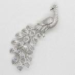 Yahoo! Yahoo!ショッピング(ヤフー ショッピング)ブローチ孔雀ジルコン入り銀色2BH6204RH