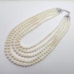 Yahoo! Yahoo!ショッピング(ヤフー ショッピング)セルフアレンジプラパール5連グラデーション45cm〜65cm（竹の子）ネックレス