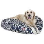 特別価格Navy Blue French Quarter Large Round Indoor Outdoor Pet Dog Bed With Removable Washable Cover By Majestic Pet Products by Majestic Pet並行輸入