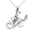 特別価格Sterling Silver Detailed Sideways Scorpion Pendant Necklace - Pendant/Neckl好評販売中