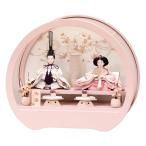 雛人形 コンパクト 平安豊久 ひな人形 ケース飾り 親王飾り にちか 芥子親王揃 円形アクリルケース h083-mo-333830