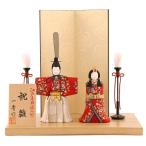 雛人形 コンパクト 一秀 ひな人形 雛 木目込人形飾り 平飾り 親王飾り 立雛 木村一秀作 祝雛 神雛 正絹 1号 京からかみ h053-ig-002