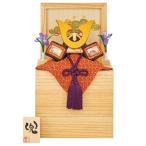 五月人形 コンパクト 一秀 兜収納飾り 兜飾り 木目込み 木村一秀作 兜 桐収納 h055-im-015 ningyoya