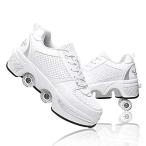 【送料無料】Double-Row Deform Wheel Deformation Automatic Walking Shoes Invisible Rolle【並行輸入品】