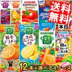 ショッピングデコポン 12本単位で4種類を選べる★ 送料無料 カゴメ200ml紙パックシリーズ 選べる48本セット[野菜ジュース　野菜生活]