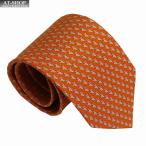 フェラガモ ネクタイ FERRAGAMO メンズ ネクタイ サメ 8cm オレンジ系　おしゃれ 誕生日 プレゼント ギフト