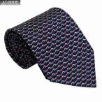 フェラガモ ネクタイ FERRAGAMO メンズ ネクタイ 水泳 8cm ネイビー×レッド系　おしゃれ 誕生日 プレゼント ギフト