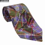 ショッピングヴィヴィアン ヴィヴィアンネクタイ ヴィヴィアンウエストウッド Vivienne Westwood メンズ ネクタイ AW2024モデル 8.5cm チェック柄 PURPLE 誕生日 プレゼント ギフト