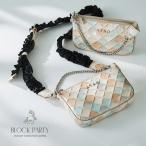 ATAO公式 Xmas限定 Amelie(アメリ) ブロックパーティシリーズ ポシェット マイクロバッグ チェーン イタリアンレザー ミニバッグ 軽量 エナメル プレゼント