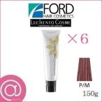 (×6セット)フォードヘア ルーチェントコスメ α 150g P/Mピンクブラウン/ミディアム