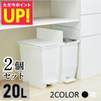 ゴミ箱 おしゃれ 分別 20l 2個 スリム ごみ箱 ダストボックス 蓋付きゴミ箱 分別ゴミ箱 キッチン SOLOW ペダルオープンツイン ペダル 袋が見えない