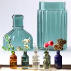 花瓶 フラワーベース ガラス SPICE OF LIFE ウェーブボトルフラワーベース2WAY 上下分割式 アンティーク調