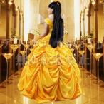 【ディズニー系 美女と野獣 コスプレ 衣装】ベル ドレス アニメ ゲーム コスチューム 演奏会 二次会 映画 グリム アニメ オーダーメイド不可