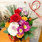 ショッピング正月 お正月飾りアレンジ赤バラ