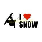 I LOVE SNOW sticker snowboard 1(L size )