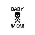[ следы lieDOM] BABY IN CAR череп стикер A модель 