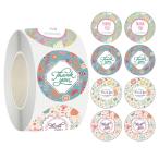  roll наклейка thank you примерно 500 листов рукописный текст . способ солнечный кий наклейка 25mm[ nordic цветок ]