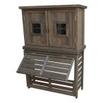 ポタジェ 収納庫付室外機カバー【パラソル】レギュラーサイズ 室外機カバーdiy 室外機カバー大型 おしゃれ 木製 収納庫