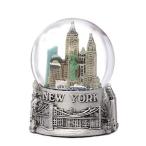 New York City Silver Lined Snow Globe 65mm NYC Souvenir Colour Skyline Snow