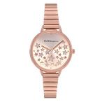 BCBGeneration Ladies 3 Hands Slim Rose Gold Mesh Watch