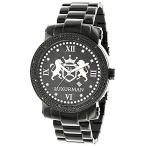 Designer LargePhantom Black Diamond Watch for Men 0.12ctw of Diamonds by Lu