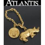 Yahoo! Yahoo!ショッピング(ヤフー ショッピング)レア！ 美品 クリスチャンディオール Christian Dior ヴィンテージ バッグチャーム キーホルダー CDロゴ サイ 動物 アニマルモチーフ ゴールド