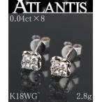 ���� ������ �ԥ��� K18WG �ۥ磻�ȥ������ D0.04ct��8 2.8g �϶�