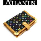 ルイヴィトン LOUIS VUITTON アジェンダPM 手帳カバー モノグラム・マルチカラー 黒 R20895