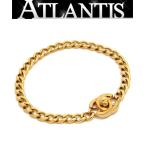  редкость Chanel CHANEL Vintage здесь Mark Turn блокировка ножной браслет Gold 96P