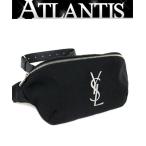 SAINT LAURENT PARIS 銀座店 サンローランパリ ボディバッグ キャンバス ウエストバッグ ウエストポーチ 黒