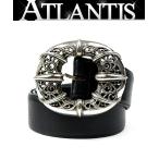 CHROME HEARTS Гиндза магазин Chrome Hearts 2 дюймовый Old ta long центральный штанга to кожа мужской серебряный SV925 size:40 чёрный 104663