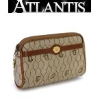  Christian Dior Christian Dior Vintage косметичка соты рисунок PVC Brown [70610]