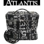  Chanel CHANELbaisi- линия 2WAY косметичка парусина чёрный × белый 7 номер шт. [72784]