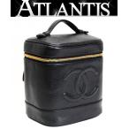  Chanel CHANEL здесь Mark косметичка ручная сумочка черная икра чёрный 6 номер шт. [73108]