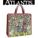  не использовался Gucci GUCCIhigchiyuuko дети z большая сумка GG рисунок кошка кошка PVC× кожа бежевый × розовый 605614 [73553]