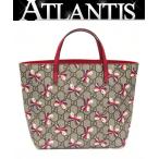  Gucci GUCCI дети zGG рисунок лента Mini большая сумка PVC оттенок бежевого [75218]