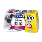 ショッピングシルコット 【送料無料・まとめ買い×12個セット】ユニ・チャーム シルコット 99.99%除菌 ウェットティッシュ 本体 大容量 100枚入