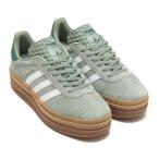 アディダス adidas スニーカー ガゼル ボールド W (SILVERGREEN/FOOTWEAR WHITE/COLLEGEGREEN) 23FW-I at20-c