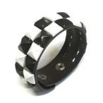 Yahoo! Yahoo!ショッピング(ヤフー ショッピング)本革ブレスレット 2段 スタッズ PUNK 定番 モノクロ 本革 レザー ゴスロリ ヴィジュアル系 バングル スナップ MB-2853-2