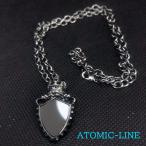 Yahoo! Yahoo!ショッピング(ヤフー ショッピング)ブラックストーン プレート ネックレス ペンダント リバーシブル ストーン シールド 王冠 クラウン MN-2014