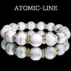 Yahoo! Yahoo!ショッピング(ヤフー ショッピング)ブレスレット ストーン メンズサイズ ハウライト × ゴールドロンデル  P6-M-F-1