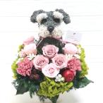 母の日ギフト 犬のプリザーブドフラワー 犬 シュナウザー プレゼントに