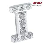 シルバー925 イニシャルブローチ I キュービックジルコニア ピンブローチ ラペルピン 人気 ブローチ タックピン 送料無料 セール SALE