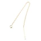 ピアス用金具 アメリカンチェーン ロング イエローゴールドk18 18k 片耳用 1個 18金 宝石 セール sale