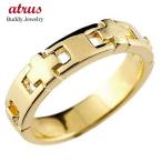 18金 リング メンズ クロス 指輪 幅広 ピンキーリング 地金 ゴールド イエローゴールドk18 十字架 つや消し ストレート 男性用 送料無料 人気 セール 爆買