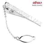 シルバー ネクタイピン タイバー メンズ チェック柄 格子 模様 タイピン タイホルダー sv925 ナロータイ 男性 コントラッド 東京 送料無料 セール SALE